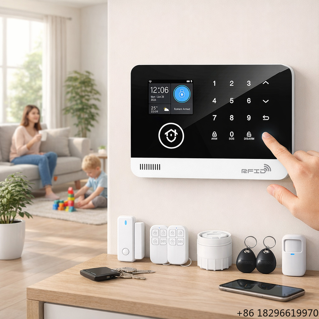 Home Security Battery Replacement - WiFi GSM スマートホームアラームセキュリティシステム GS-G74 交換可能なバッテリー搭載 インテリジェント煙感知器