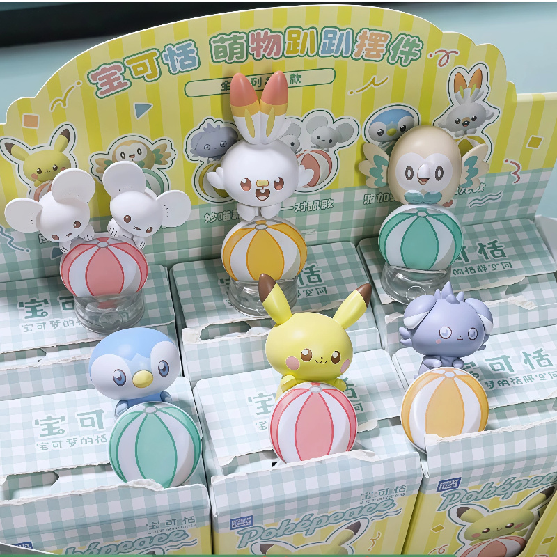 Home Security Items - オリジナルポケモン、寝そべったポーズのブラインドボックス、コレクションフィギュア、PVC製、車の装飾、大人向けアニメフィギュア、自宅での展示用。