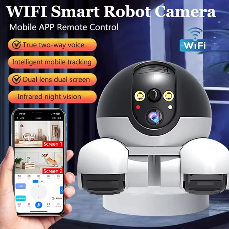 128GB WIFI ロボットカメラ デュアルレンズ デュア - Home Security Robot のレビューと価格