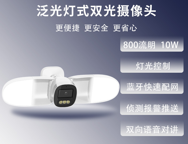 フルカラー4MP iCseeアプリ対応投光器付き倉庫用IPカ - Home Security Flood Lights のレビューと価格