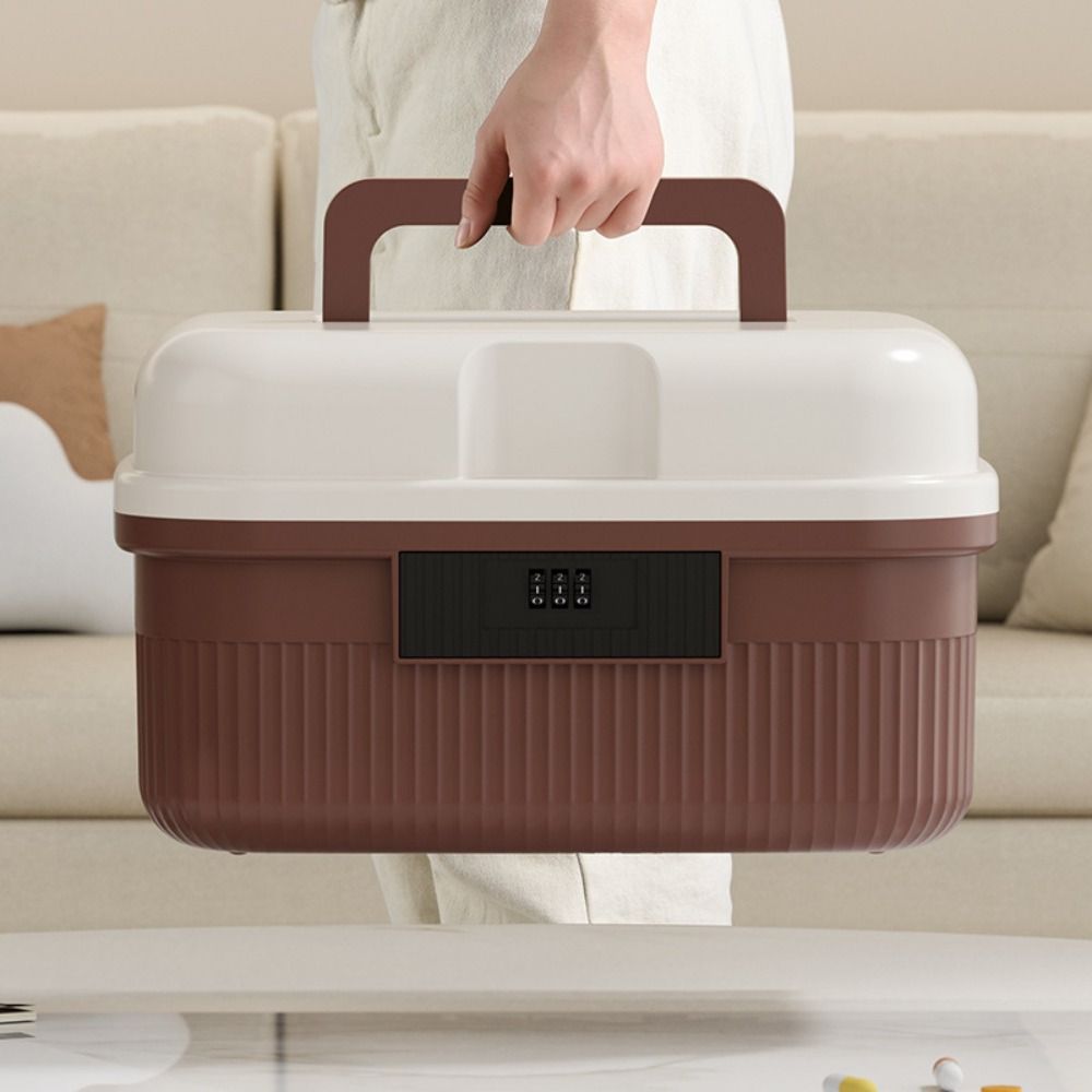 ロック可能なパスワードロック金庫大容量二層収納ビンプライバシ - Home Security Box のレビューと価格