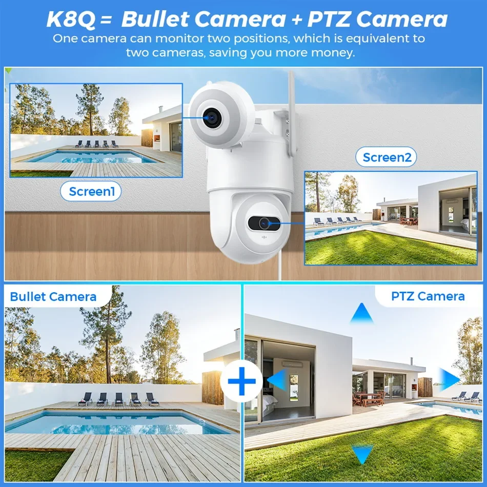 ワイヤレスセキュリティカメラ デュアルレンズ 屋外 WiFi - Home Security Flood Lights のレビューと価格