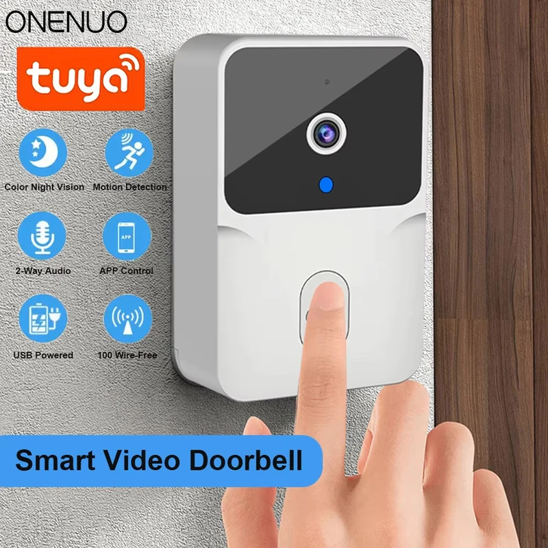 Tuya WiFi ビデオドアベル ワイヤレス HD カメラ - Home Security Front Door Camera のレビューと価格