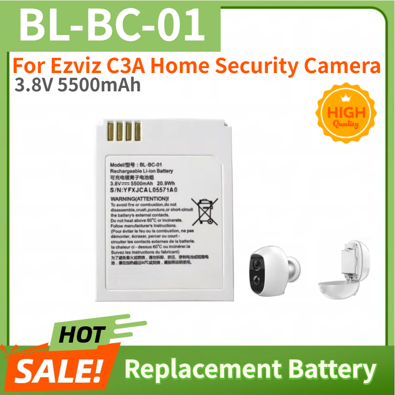 高品質 3.8V 5500mAh バッテリー BL-BC-0 - Home Security Battery Replacement のレビューと価格