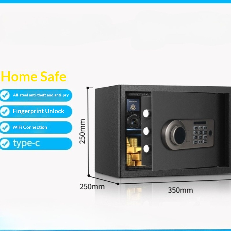 電子パスワード金庫 25cm ミニホーム隠し壁キャビネット金 - Home Security Box のレビューと価格