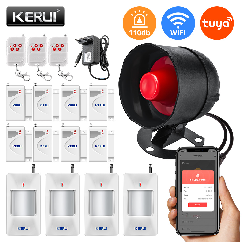 Kerui-家庭用セキュリティ警報システム,Wi-Fi,スピ - Sim Gsm Alarm のレビューと価格