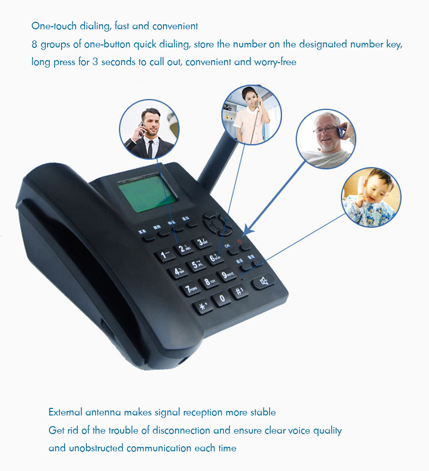 ワイヤレスデスクトップ電話,gsmクアッドバンド,家庭および - Sim Gsm Alarm のレビューと価格