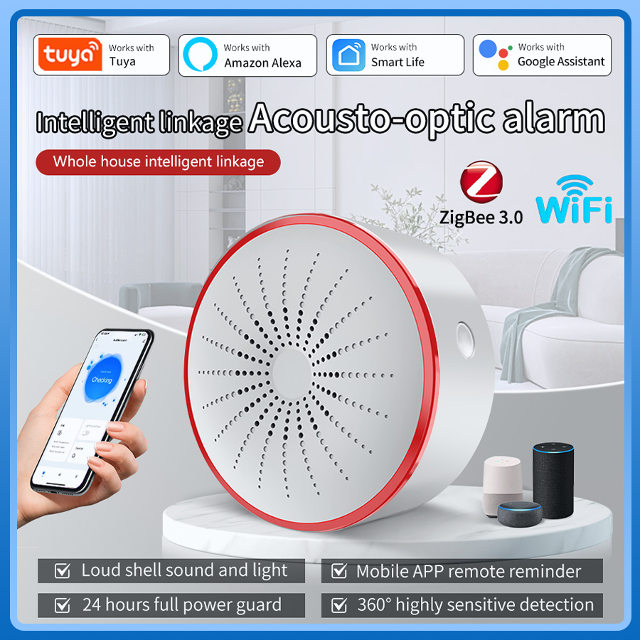 Tuya WiFi ZigBee アラーム サイレン センサ - Sim Gsm Alarm のレビューと価格